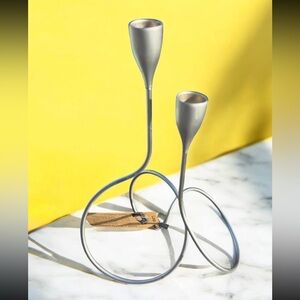 Black Blum Metal Candle Holder